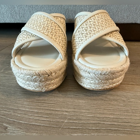 Dolce Vita Eldora Crisscross Raffia Espadrille Platform Slide Sandals Size 9.5 - Picture 7 of 12